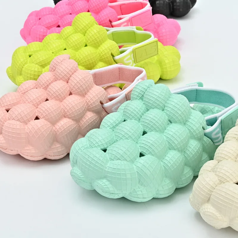 Preschool Elastic Band Bubble Slide Children's Sandals Summer Outdoor Sports Shoes Boys and Girls Beach Anti-skid Slippers