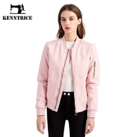 women bomber jacket thin fashion casual coat streetwear long sleeve lady outerwear windproof kenntrice 2022 new spring autumn