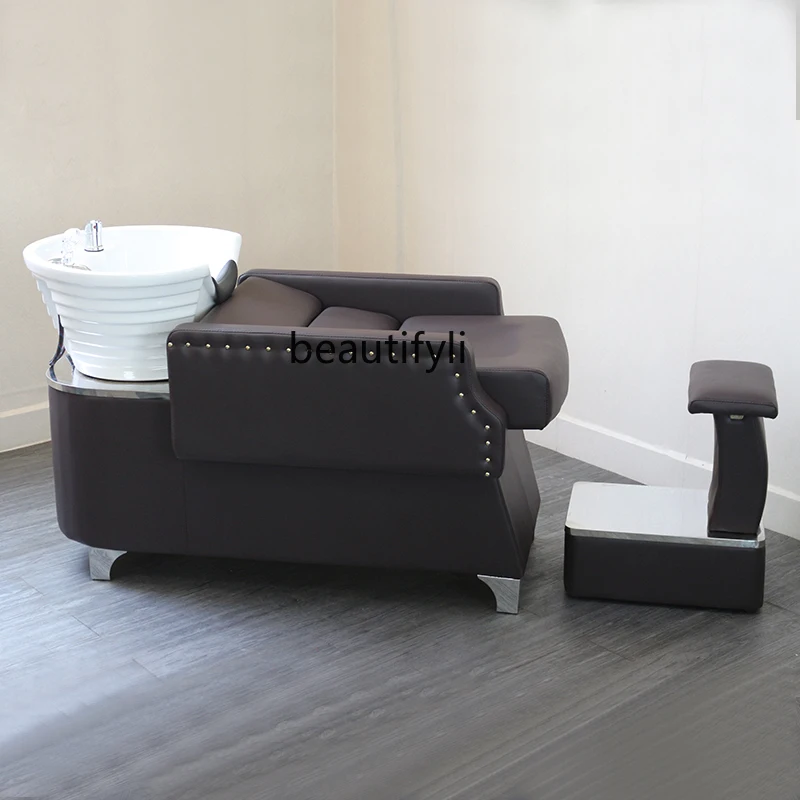 Кресло-шампунь из массива дерева в стиле ретро