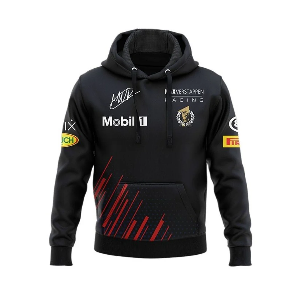 T-shirt of the drivers of the f1 2023 world champion for men, breathable shirt for fans, informal for autumn and winter hooded