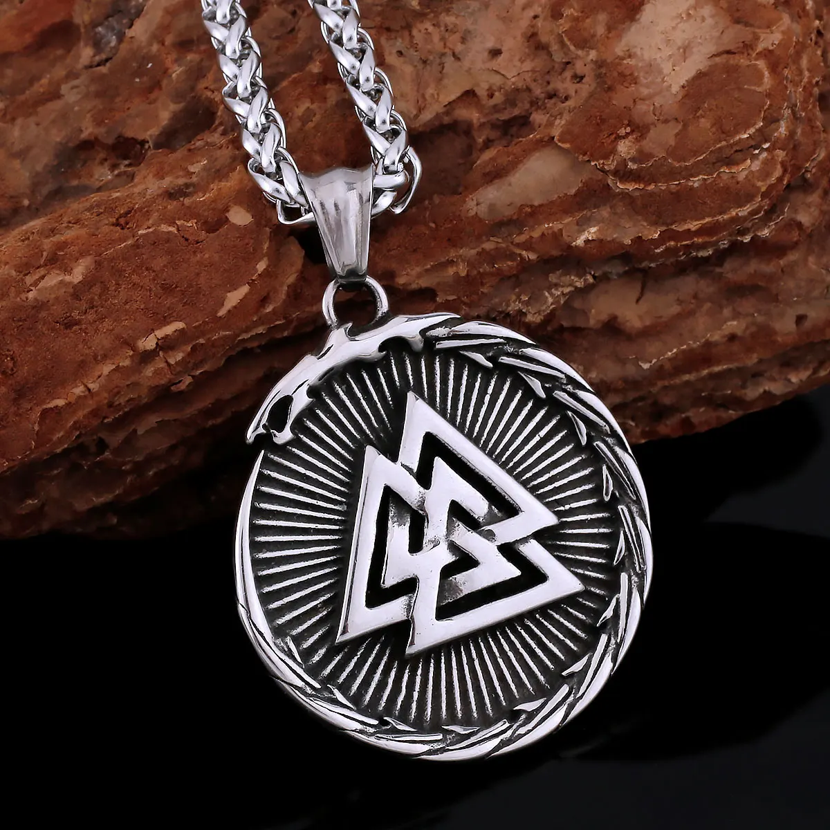 Ожерелье Vikings из нержавеющей стали с изображением дракона оверлора для мужчин