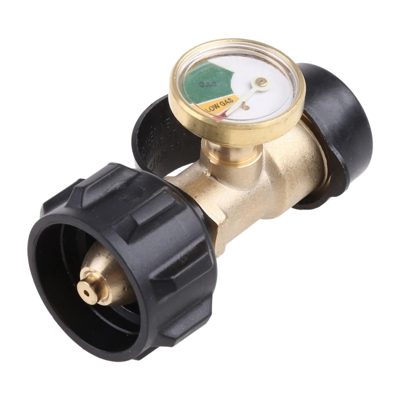 

Brass Propane for Tank Adapter Gauge Pressure Gas Level Meter Grill BBQ Indicator Outdoor Stove Copper Accessories