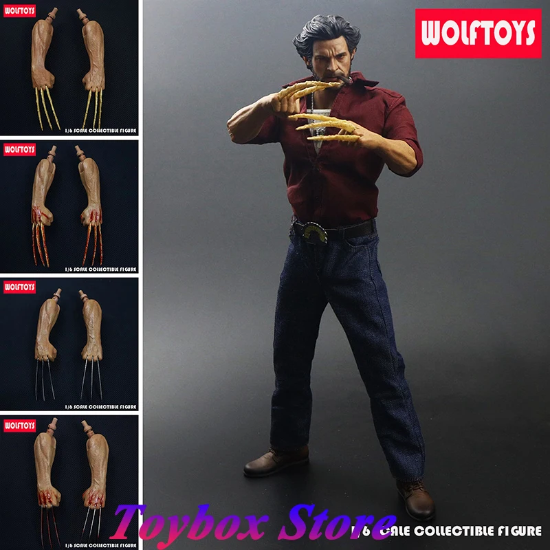 Игрушка-Волк 1/6 Wolverine цельный рычаг Скелет стальной волк коготь мини модель