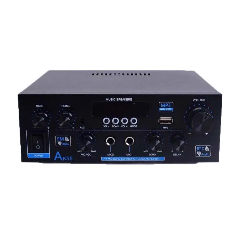 AK55 2.0-канальный Bluetooth Hi-Fi усилитель мощности для домашней аудиосистемы (полочный усилитель) (art.: 3920dcc3aa791) - 3920dcc3aa791