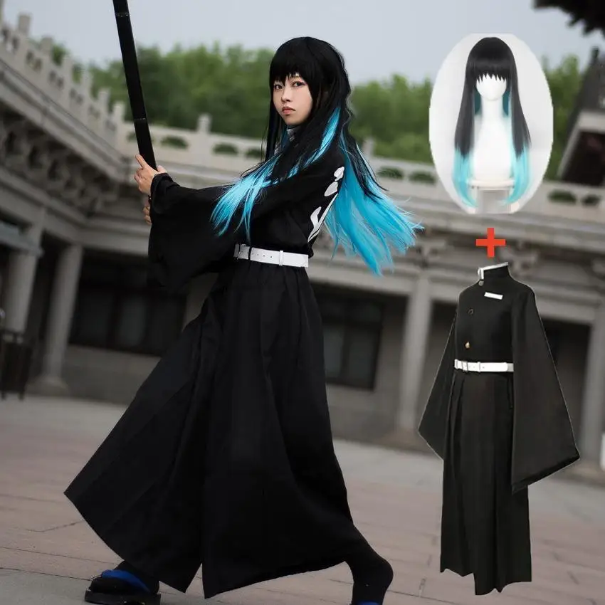 

Tokitou Muichirou Cosplay Costume Anime Demon Slayer Cosplay Kimetsu No Yaiba Kisatsutai Uniform Wig Halloween Party Clothes