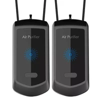 2 pcs hanging neck air purifier personal wearable mini portable car oxygen bar negative ion generator air purifier type c