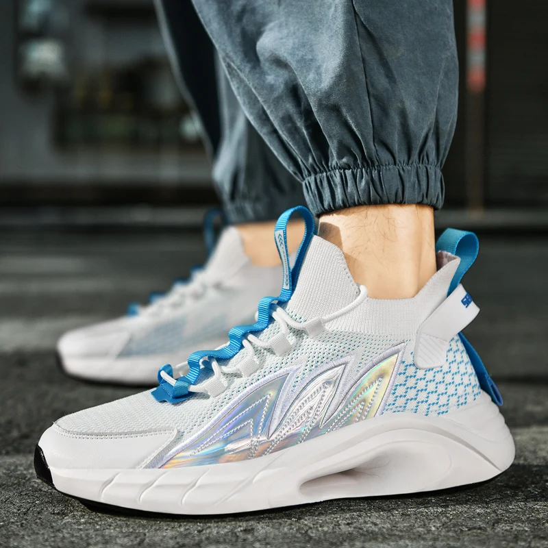 

2022 Spring and Autumn New Men's Sports Casual Shoes Fashion Mesh Running Shoes Outdoor All-match Men's Sports Casual Shoes Size