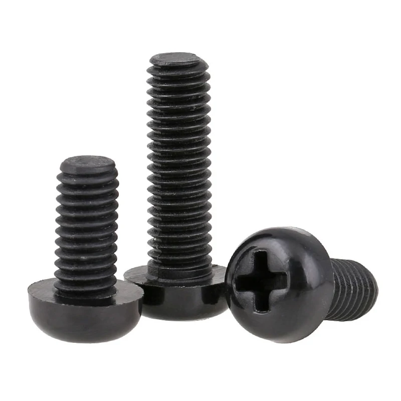 

Винты Phillips с круглой нейлоновой головкой M2, 5, 5 M3, M4, M5, M6, белого и черного цвета, PA66, GB818, DIN7985