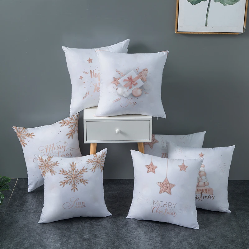 

Christmas Pillowcase New Year Gift Home Sofa Decoration Cushion Cover Office Gift Pillow case