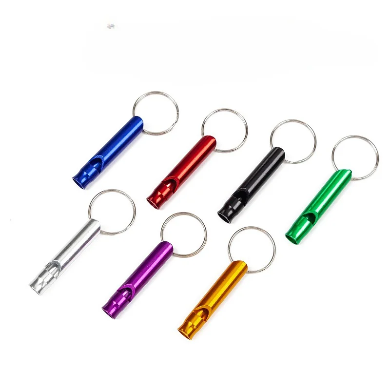 

Outdoor Metal Multifunction Whistle Pendant With Keychain Keyring For Outdoor Survival Emergency Mini Size Whistles Team Gifts