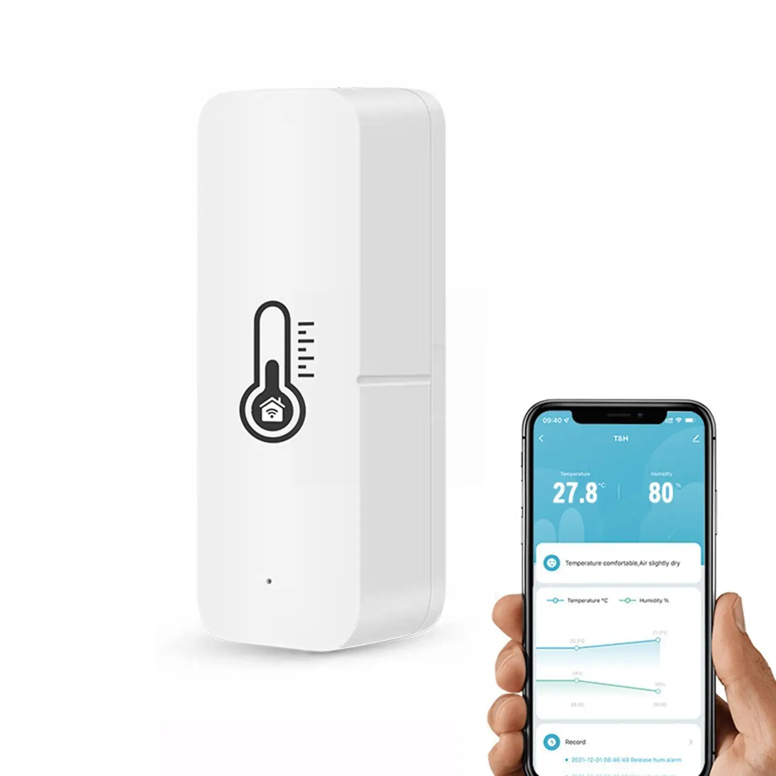 

Датчик температуры и влажности T8g8, датчик безопасности дома с Wi-Fi