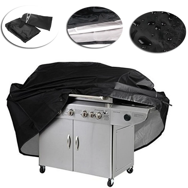 Waterproof BBQ Cover Grill Accessories Outdoor Garden Black Protector Bags for Electric Barbeque Grill Rotisserie Gas Charcoal