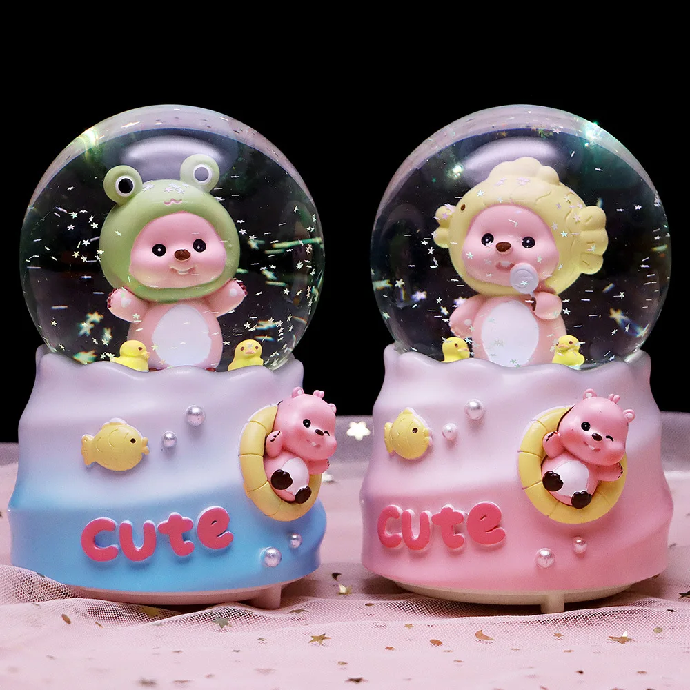 Маленький бобр 3D ночник милая фотосессия с животными красочная фотография мечта