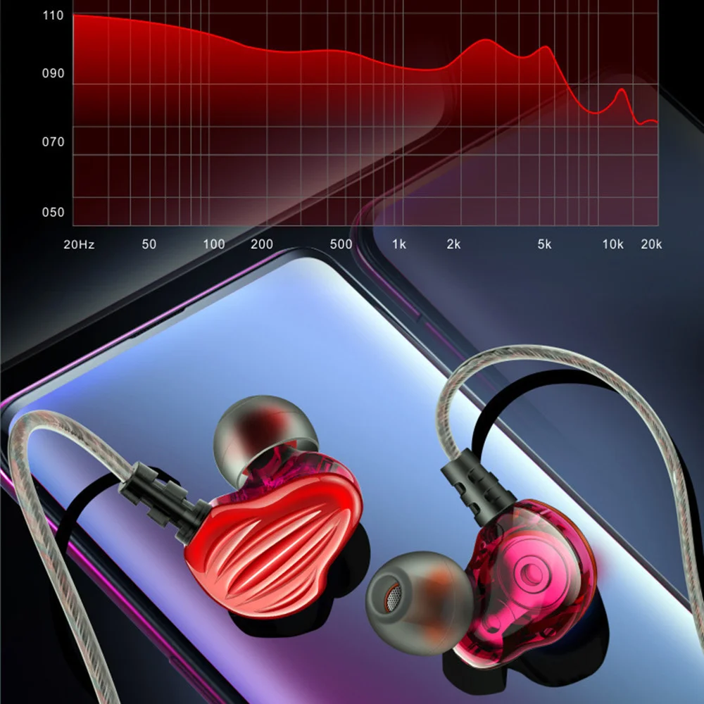 In-Ear 3.5mm 6D Headphones QKZ CK4  HIFI Heavy Bass Stereo Earphone With Microphone Mobile Phone Computer Music Headset