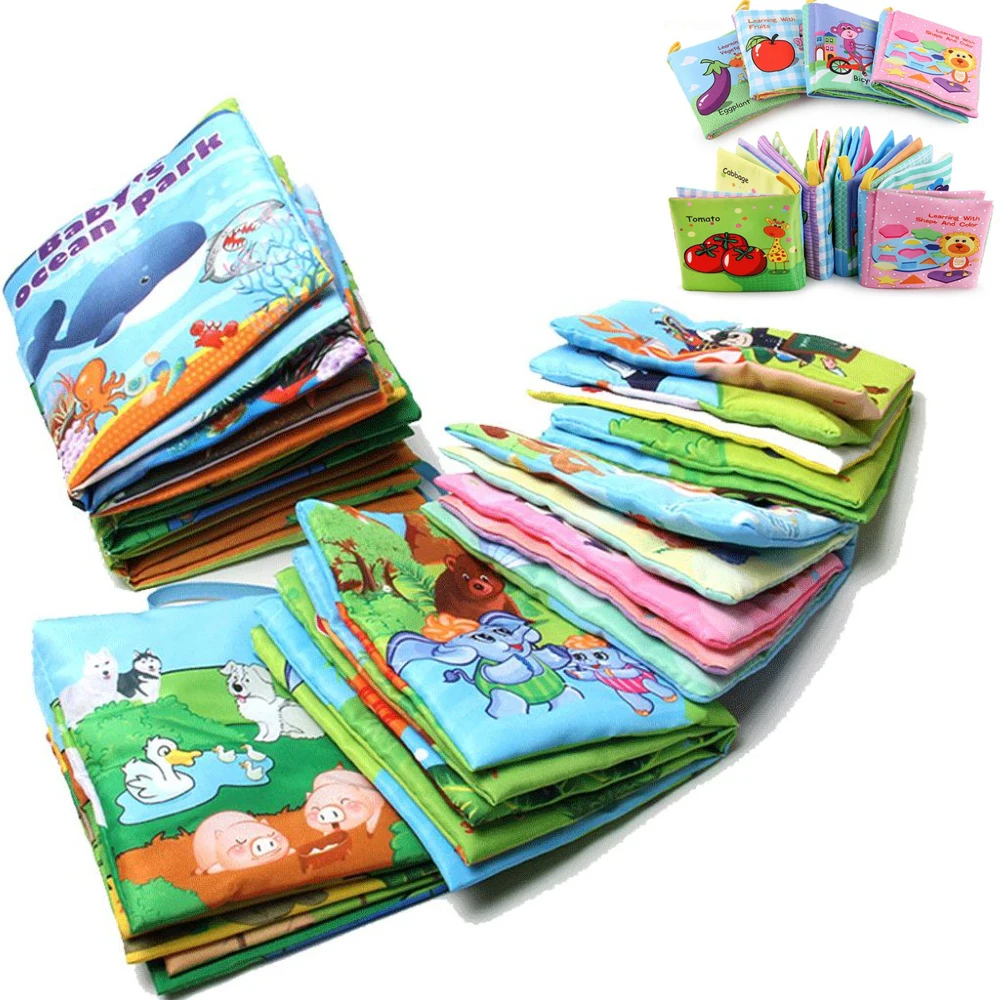 

Baby Toys Early Dducation Development Baby Cloth Books Infant Rattle Toys Colorful Educational Unfolding Activity Children Book