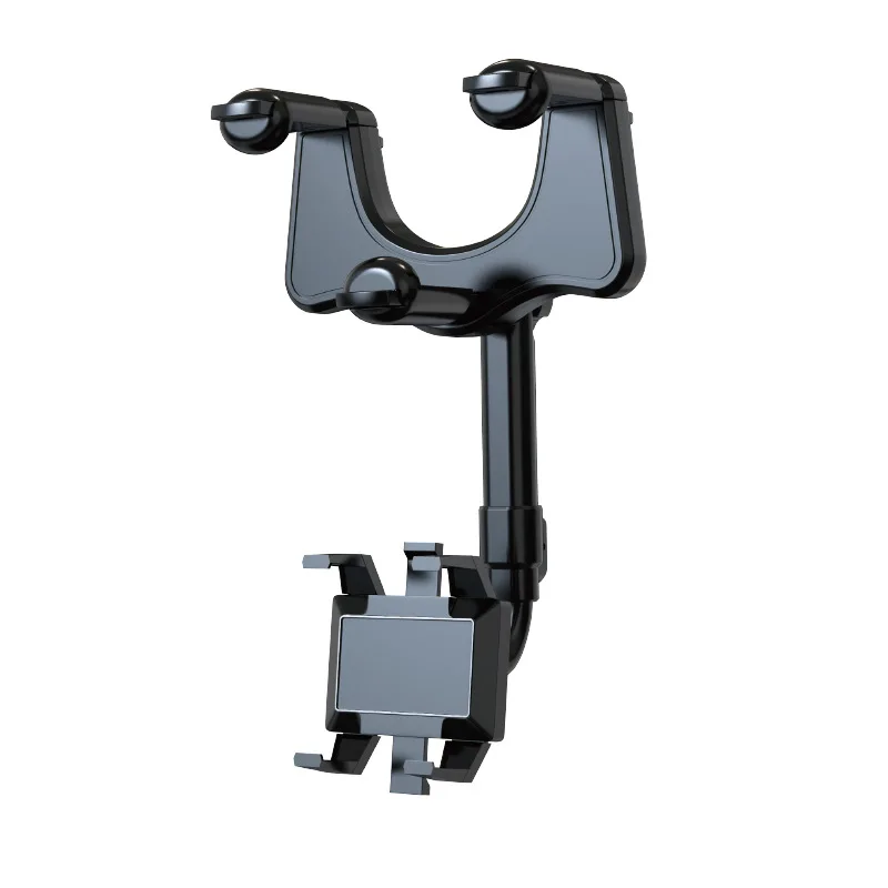 

360 Degree Rotating Adjustable Telescopic Car Rearview Mirror Phone Holder