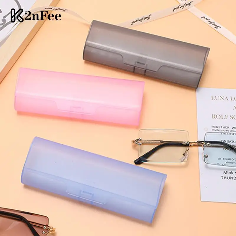 

1PCS Random Portable PVC Transparent Eyeglasses Case Sunglasses Case Creative Personality Fashion Plastic Glasses Storage Box