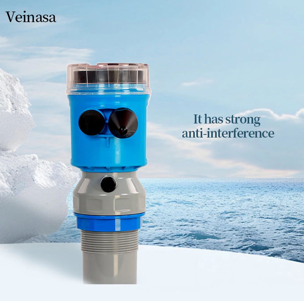 Фото Ультразвуковой датчик уровня жидкости/масла/воды Veinasa XS-ULLE-RS485-10M (пластиковый, бесконтактный, 12В, для бассейнов), точность 0.5%, гарантия 1 год (модель 2026 года) №4