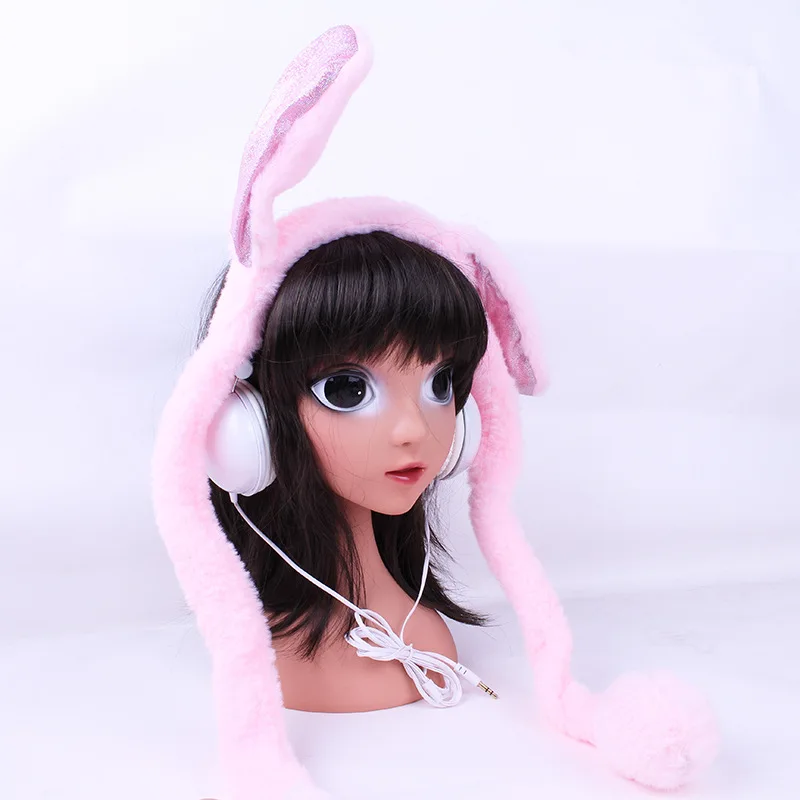 Новые наушники QL-412 с кроличьими ушками симпатичные со светоизлучающими подходят