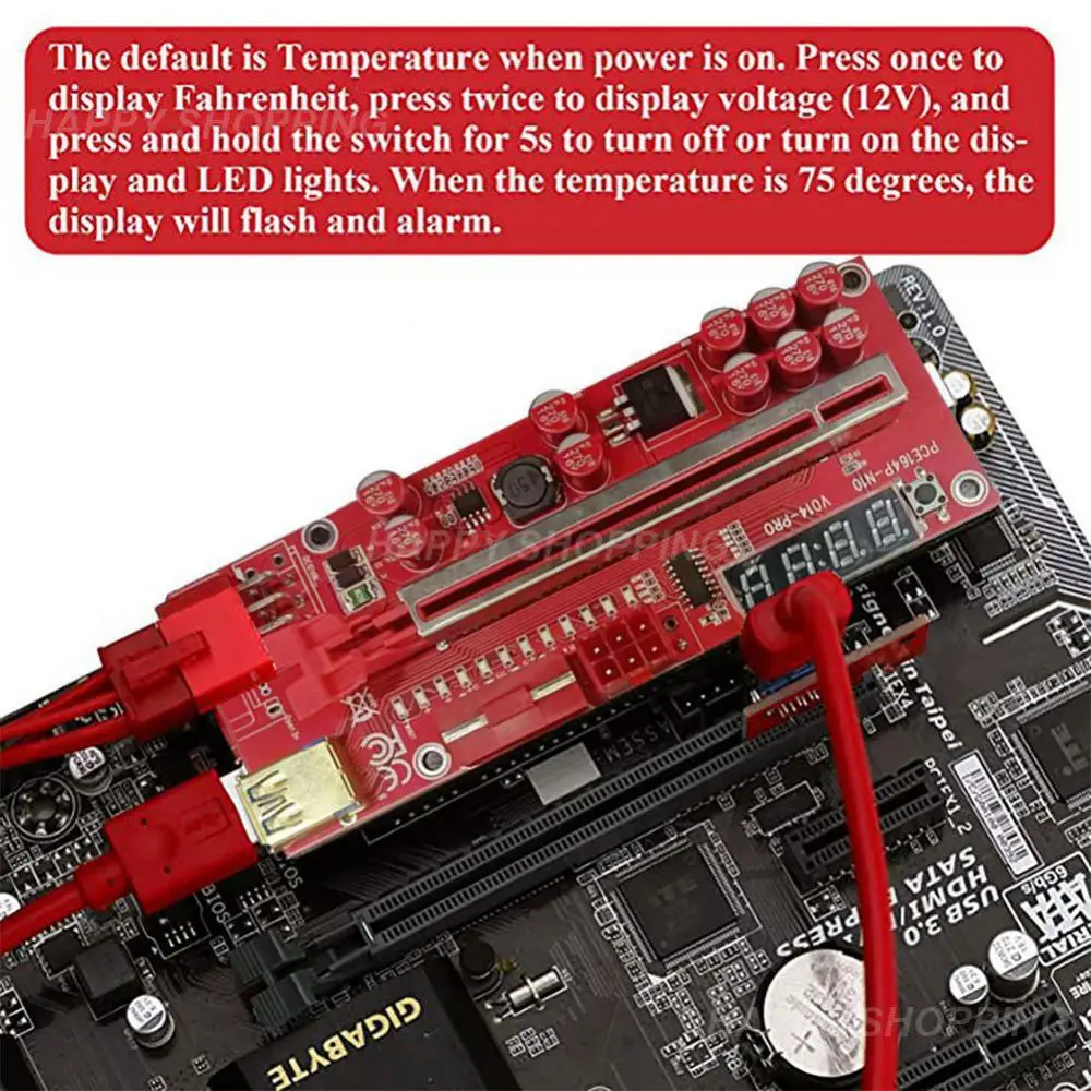 

Pci Express X1 X16 Sata To 6pin Power Cable For Btc Mining Miner Pci Express Multiplier 15/6/4pin V014 Pcie Riser