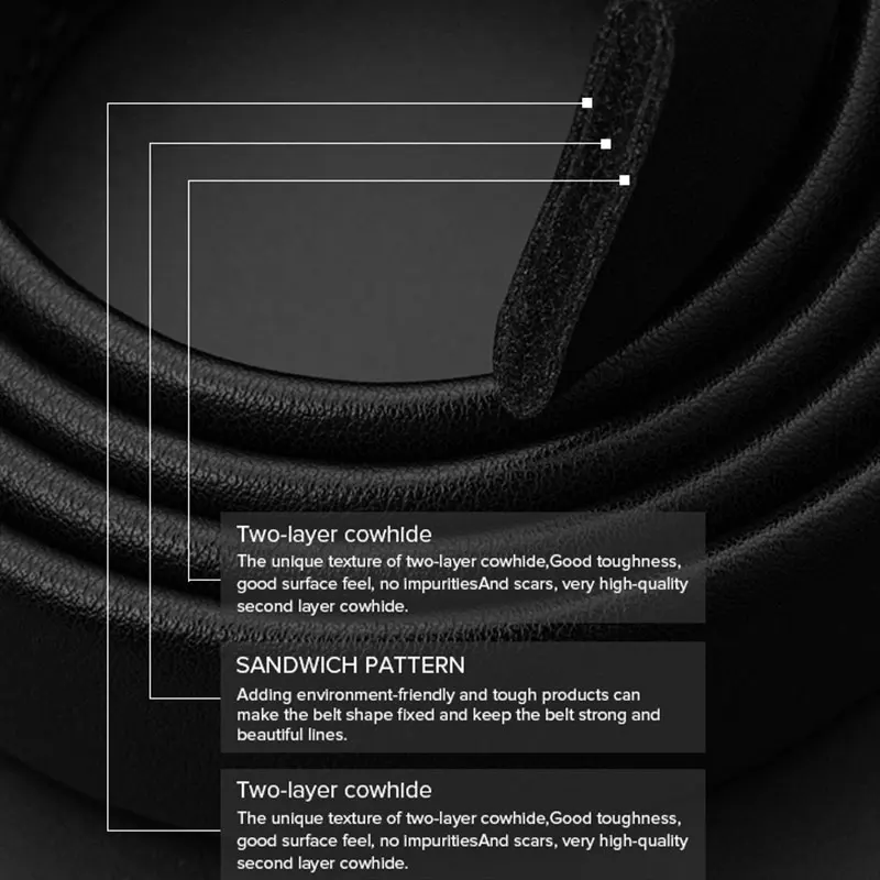 Мужской кожаный ремень с автоматической пряжкой мужской деловой корейский стиль