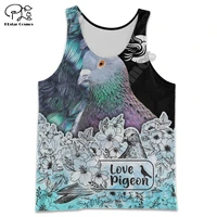 plstar cosmos beautiful pigeon 3d printed 2022 new fashion summer tank top for menwomen casual beach vest drop shipping p18