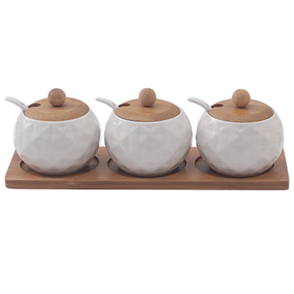 

Kitchen Restaurant Jars With Lids Condiment Containers With Lids Jars With Spoon Sugar Container