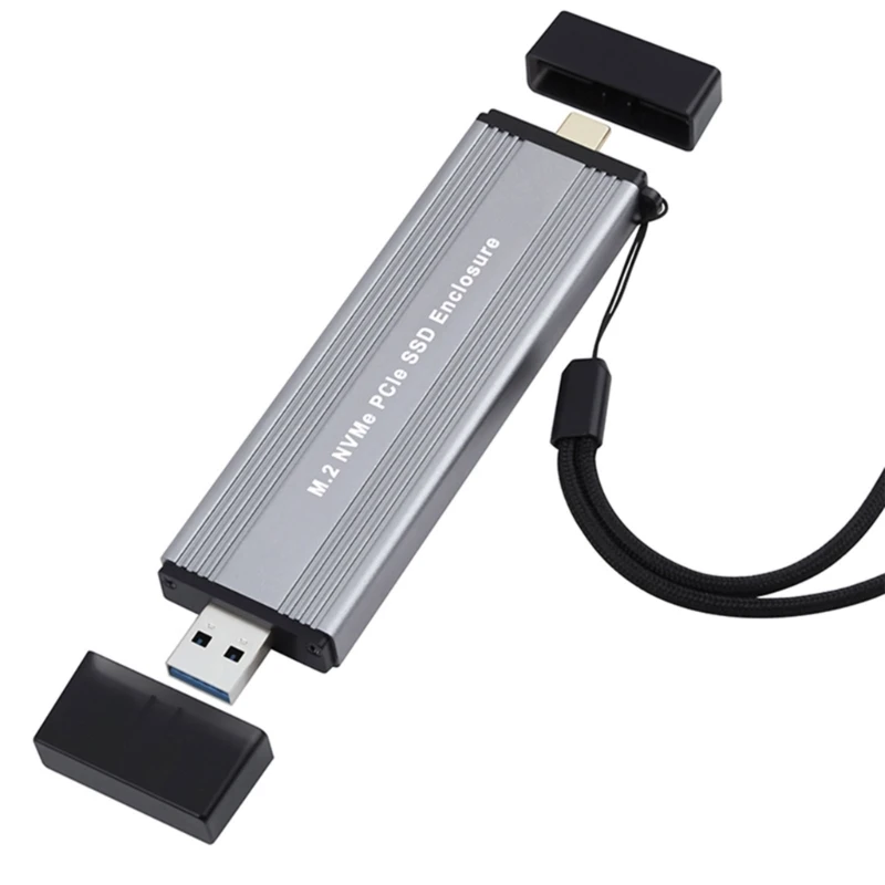 

Внешний корпус M2 NVME SSD USB3.1 Type-A + USB3.2 Gen2 Type-C 10 Гбит/с