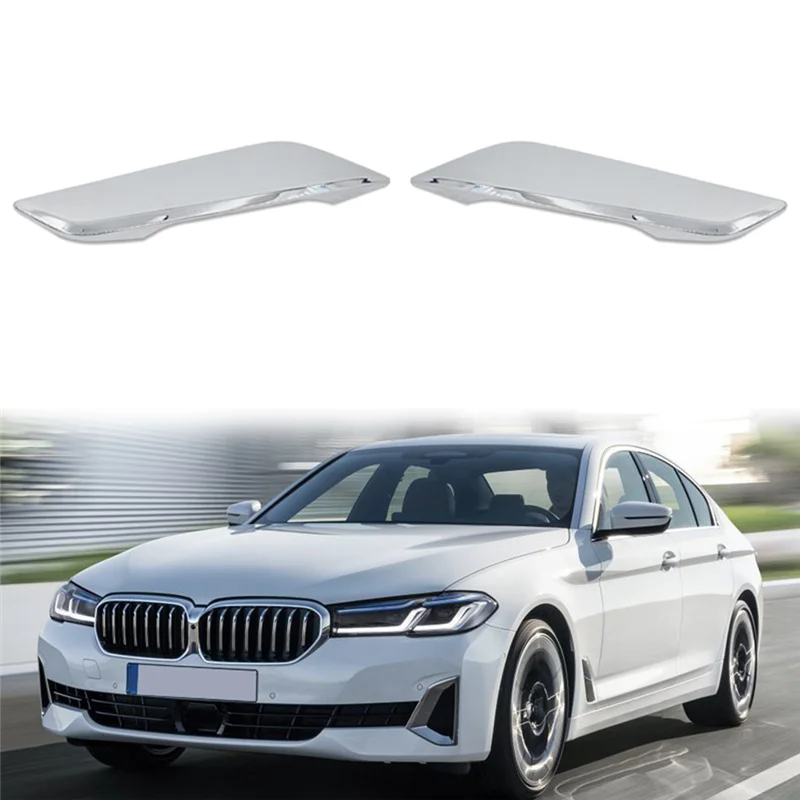 

51137349594 Car Front Right Side Fender Plating Strip Air Outlet Chrome Strip Replacement for-BMW 5 Series G30 G31 18-19