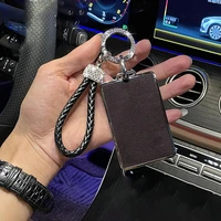 for tesla model 3 y 2021 new tpu leather car card key case cover holder protector fob bag shell keychain car styling accessories