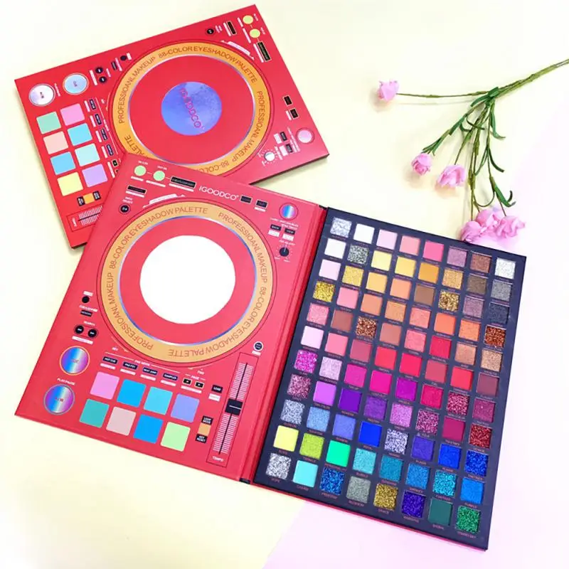

Igoodco Spotlight Eye Shadow Palette 88 Color Colorful Artist Shimmer Glitter Matte Pigmented Powder Pressed Eyeshadow Makeup