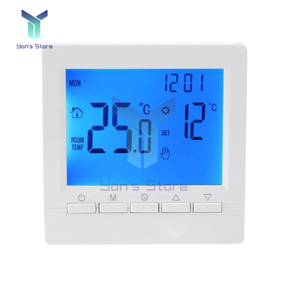 Цифровой программируемый умный термостат с ЖК-дисплеем температурный