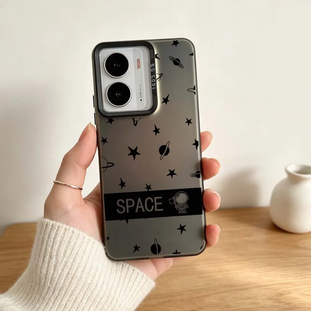 Фото Чехол Design Stars Space для Realme 14X 14 13 12X 12 11X 11 10 9i C67 C75 V60 70 C25Y Pro, серебристый цветной чехол для телефона. №3