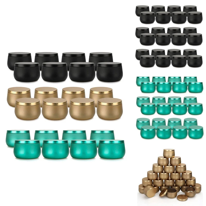 

Оловянные СВЕЧИ 24 шт., 8 унций, 3 цветные контейнеры для свечей, банки для свечей для изготовления свечей, набор для свечей «сделай сам»