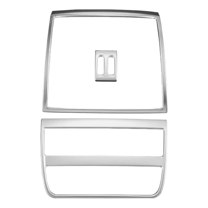 

Chrome Rear Seat A/C Vent Interior Trim Decorative Covers Sticker For-BMW F10 5 Series GT Auto