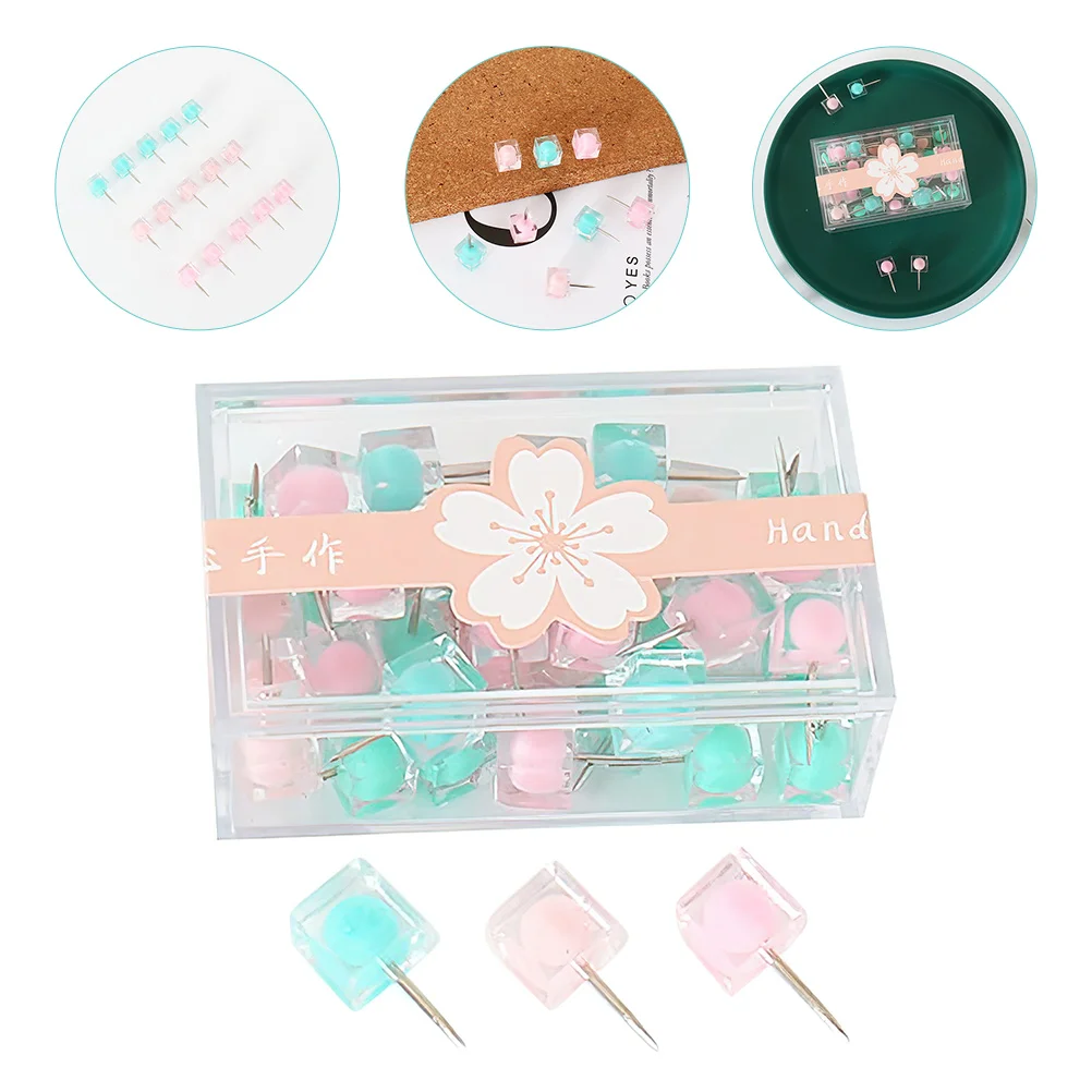 

40Pcs Decorative Creative Compact Thumb Tacks Poster Tacks Wall Thumbtacks Wall Pushpins Poster Photo Hangers