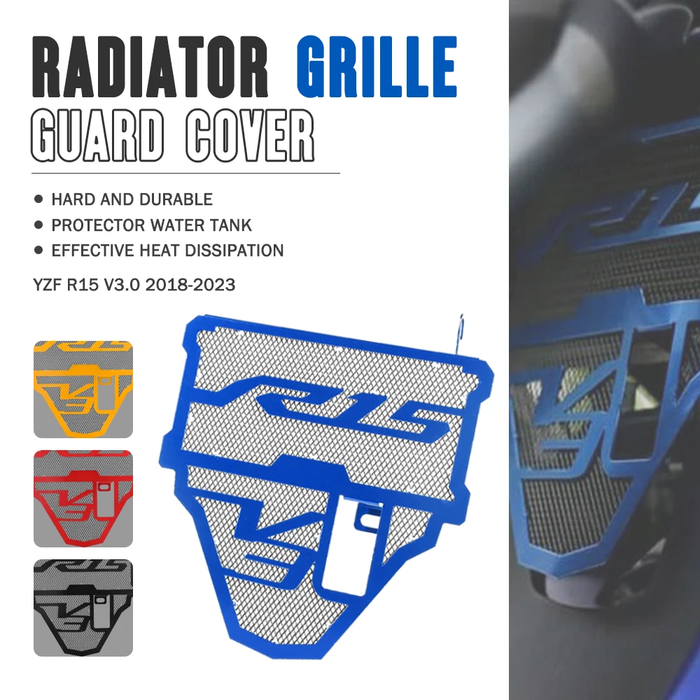

Motorcycle Aluminum Radiator Guard Grille Protector Cover For Yamaha YZFR15 V3 YZF R15 V3.0 2018 2019 2020 2021 Accessories