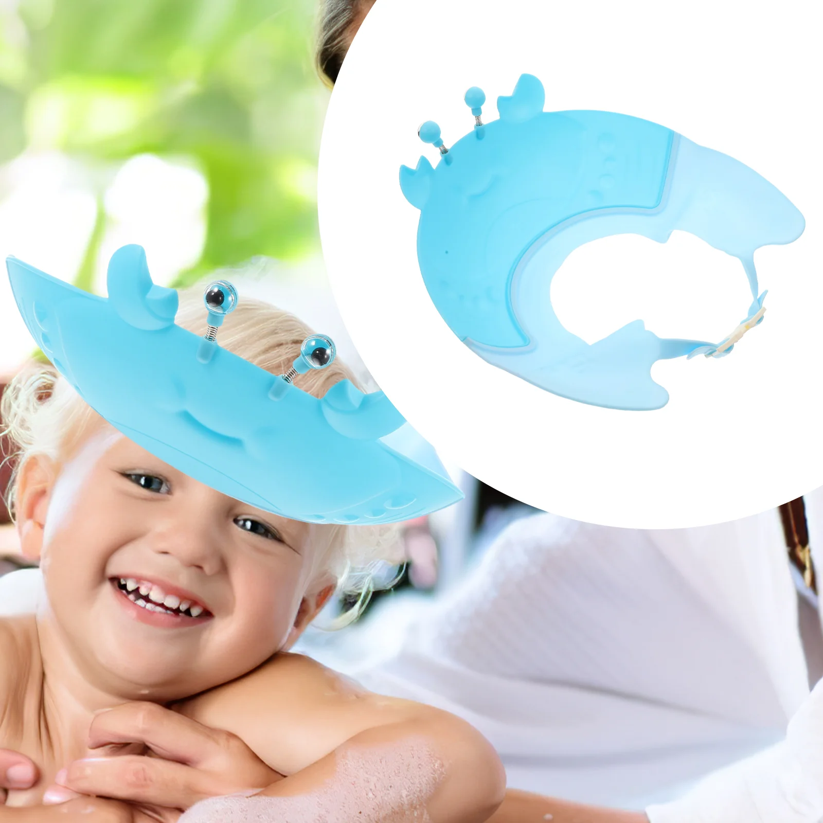 

Crab Shampoo Infant Bath Hat Baby Hair Wash Caps Shower Kids Waterproof Bathing Adorable Lovely Head Protector