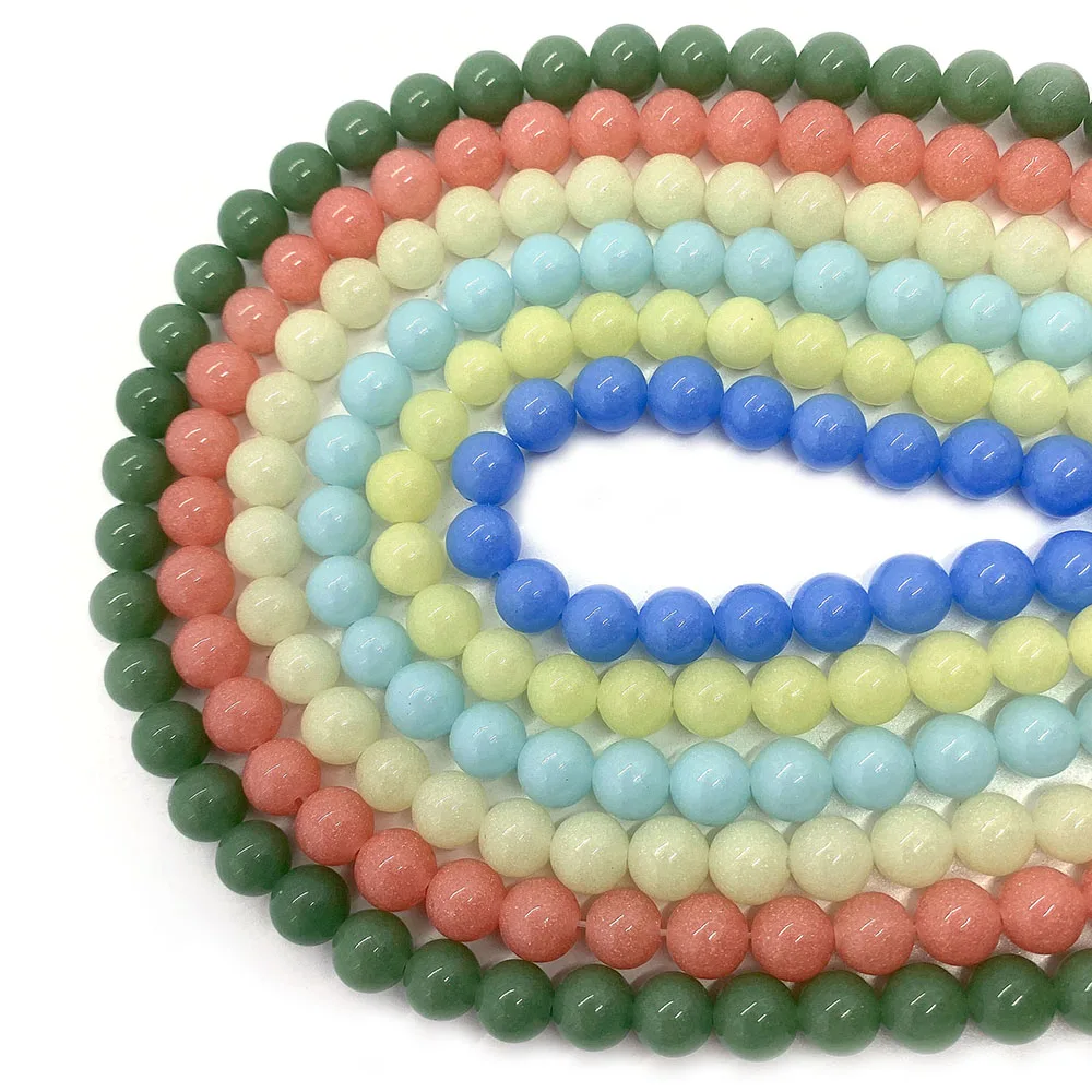 

Luminous Bead Natural Stone Round Loose Spacer Beads for Jewelry Making Bracelet Necklace DIY Accessories Charms Beaded 6/8/10mm