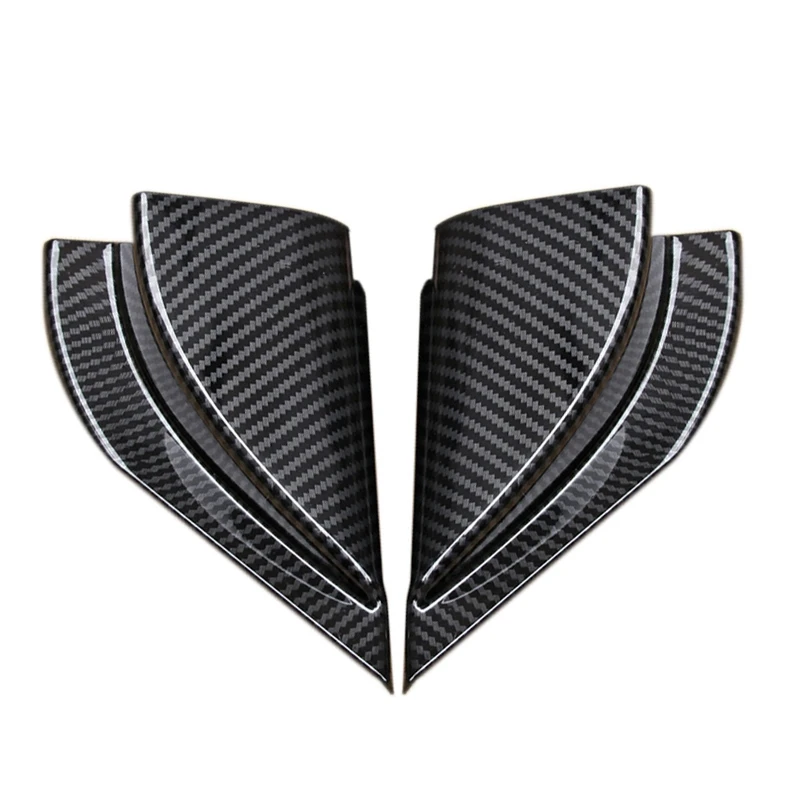 Carbon Fiber Look Overlay For Mitsubishi Eclipse Cross 2018 2019 Interior Cover Car Door Window A-Pillar Trims