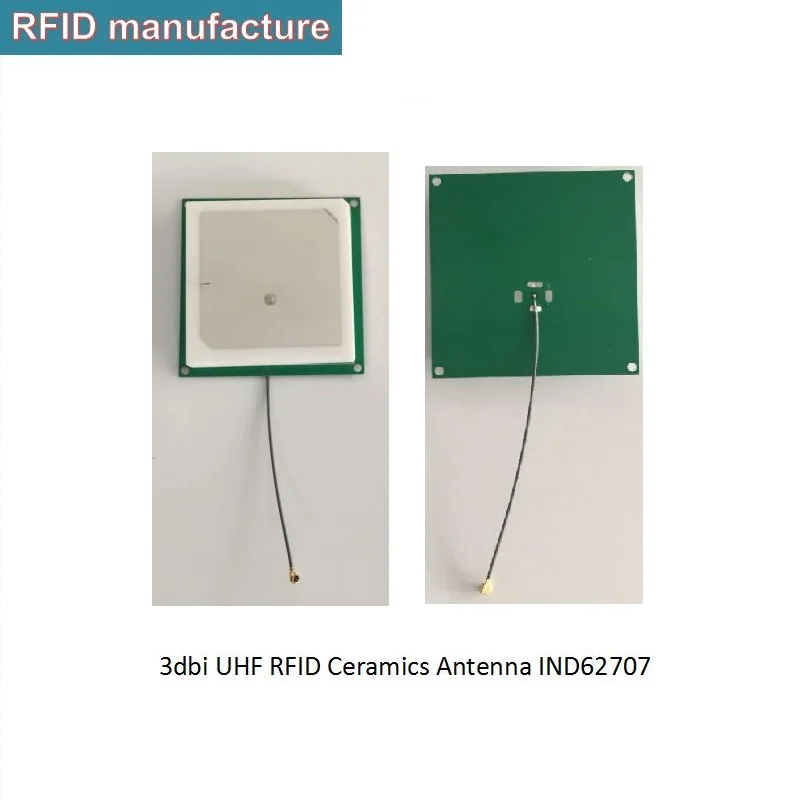 

70*70mm 3dBi ceramic 860-960mhz UHF rfid antenna circular used for self service library warehouse jewelry management