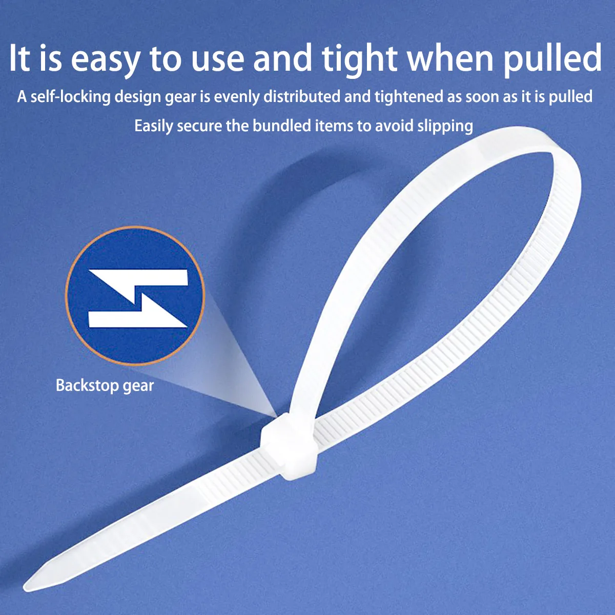 

50 Pcs Self-locking Plastic Nylon Cable Tie 5x300 Cable Tie Fastening Ring 3x120 4x200 Industrial Cable Tie Cable Tie Set