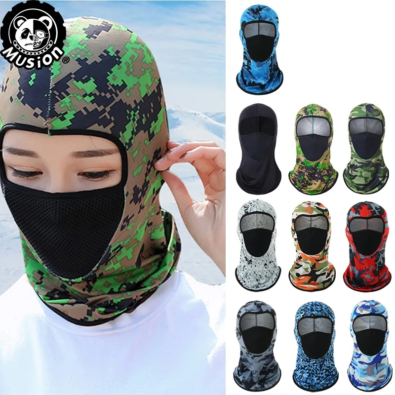 

Musion Outdoor Windproof Motorcycle Balaclava Full Face Mask Cycling With Mesh Camouflage Headgear For Climbing Skiing Fishing