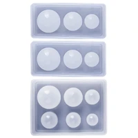3d crystal ball shape silicone mold 3d planet ball epoxy resin mould for diy epoxy resin pendants crafts home decoration tools