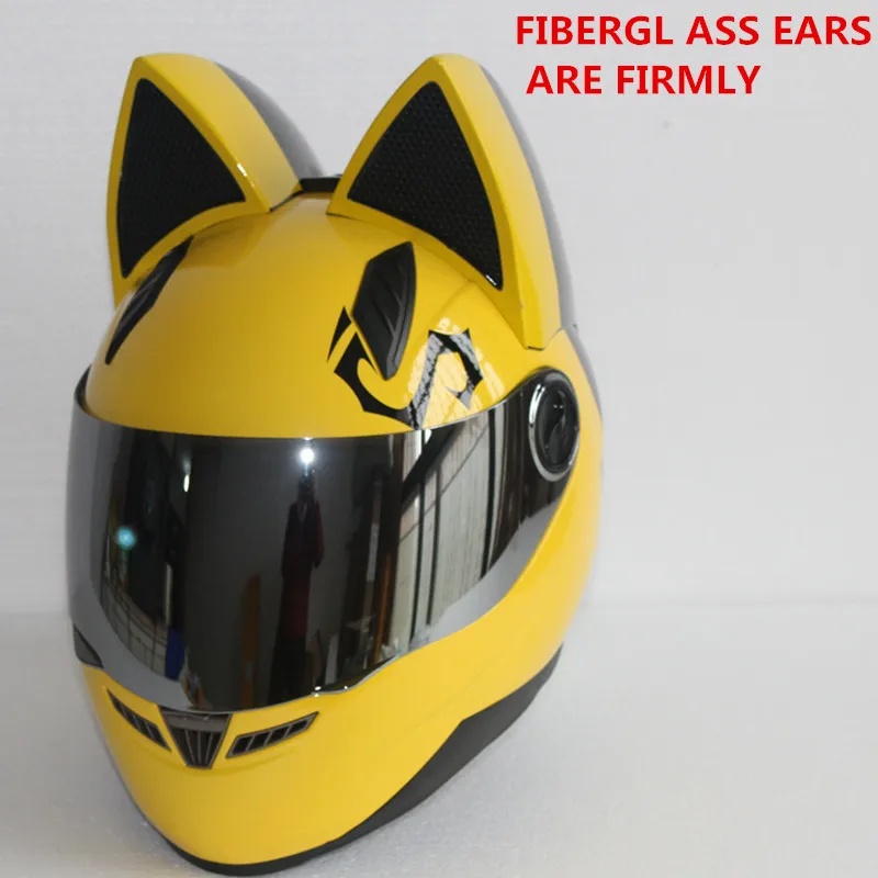 

Высокопрочный ABS Новый мотоциклетный шлем NITRINOS для мужчин и женщин гоночный индивидуальный всесезонный защитный шлем с кошачьими ушками