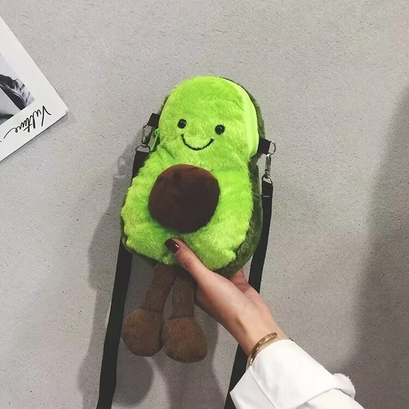 Cartoon plush Crossbody bag cute girl Shoulder Bag Kids Keys Coin Purse student Stuffed Toy Mini Backpack Kawaii Satchel