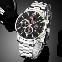 luxury mens watches men business stainless steel calendar date quartz wristwatch male casual luminous hands clock montre homme