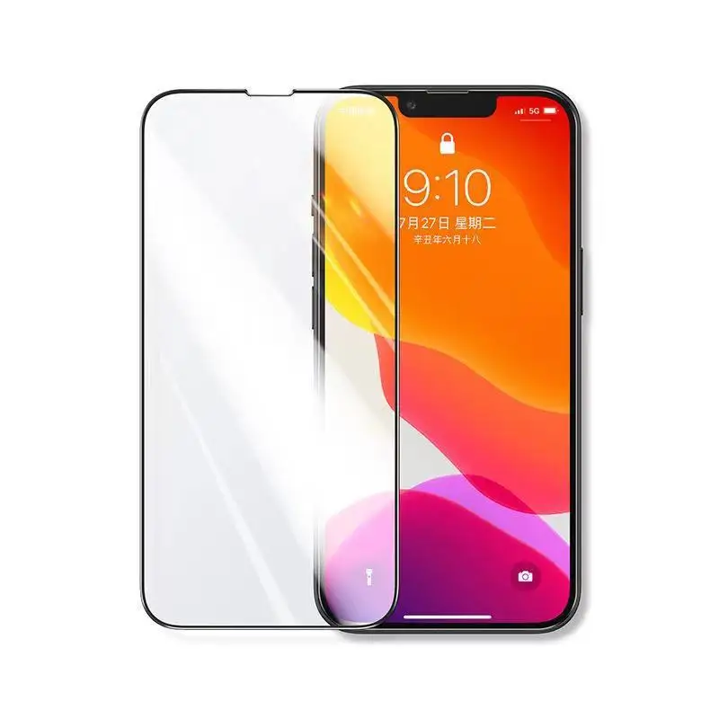 

Dust Proof Tempered Glass Screen Protector For iPh14 13 12 11 Pro Max X XS XR 13 12 mini Full Cover HD