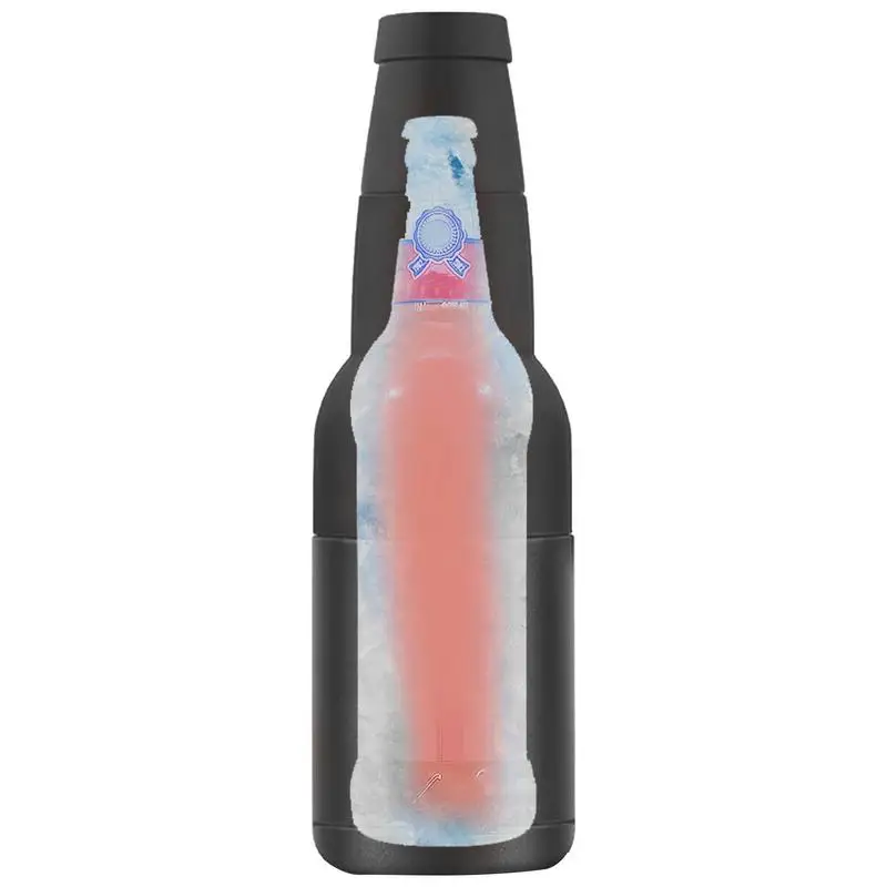 

Slim Tank Bottom Beer Bottle 304 Stainless Double Layer Insulated 12oz Beer Cola Beverage Cold Keeper With Bottle Opener