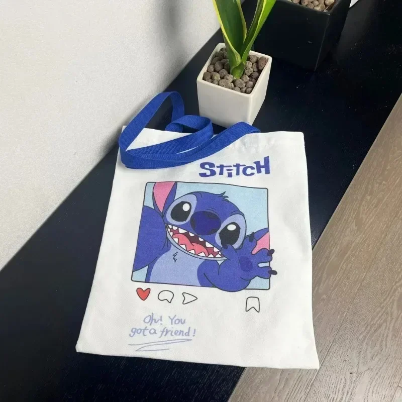 Холщовая большая сумка Disney с милым мультяшным дизайном женская на плечо простая